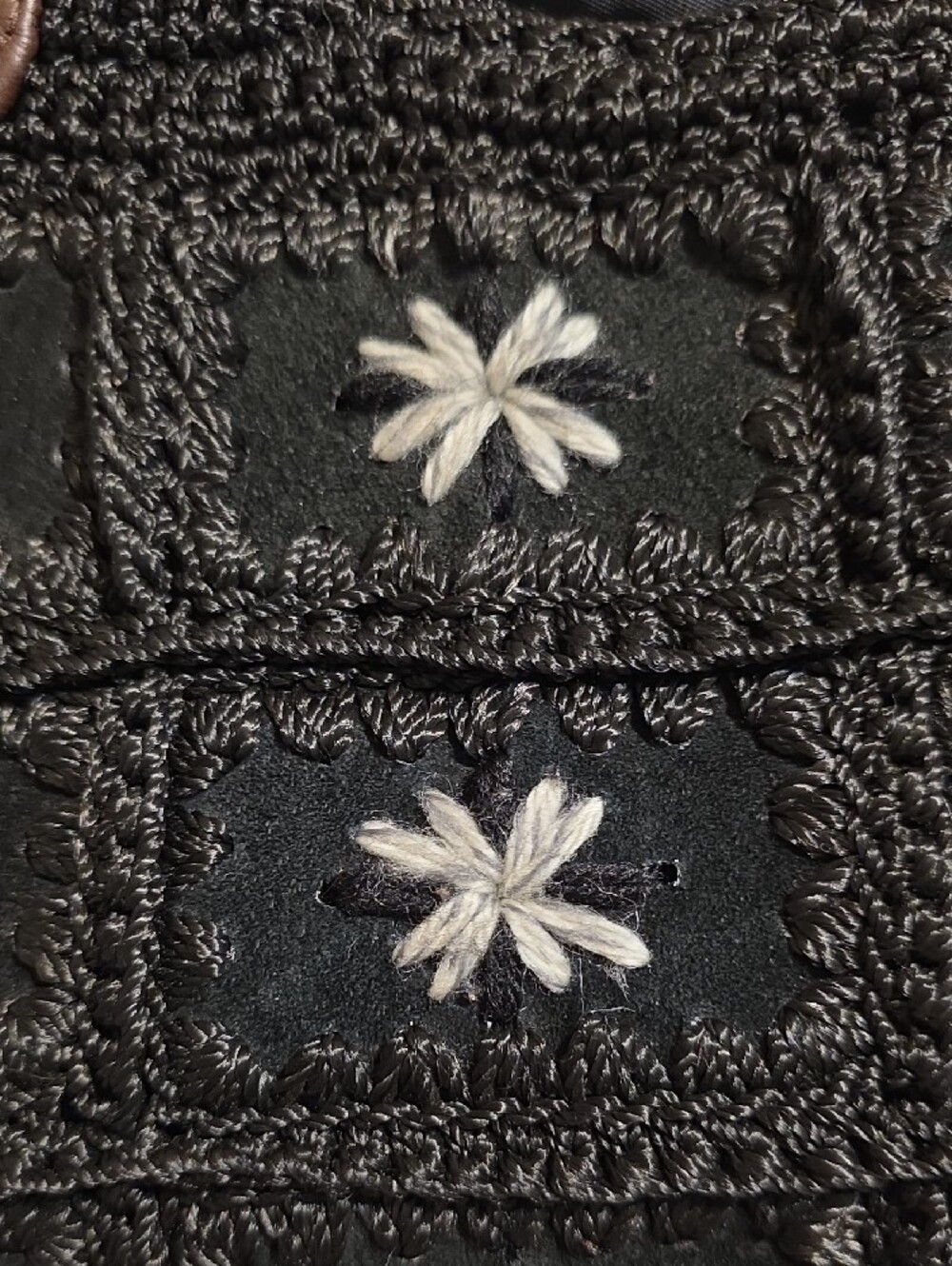 The SAK, Black Crochet Daisy Accent Shoulder Bag - Picture 9 of 9